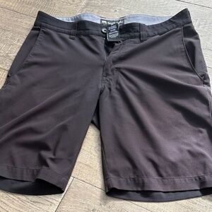Travis Mathew Black Flat Front Shorts
